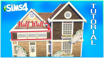 Sims 4 Tutorial - Roofs On Half Walls [Base Game] | Kate Emerald