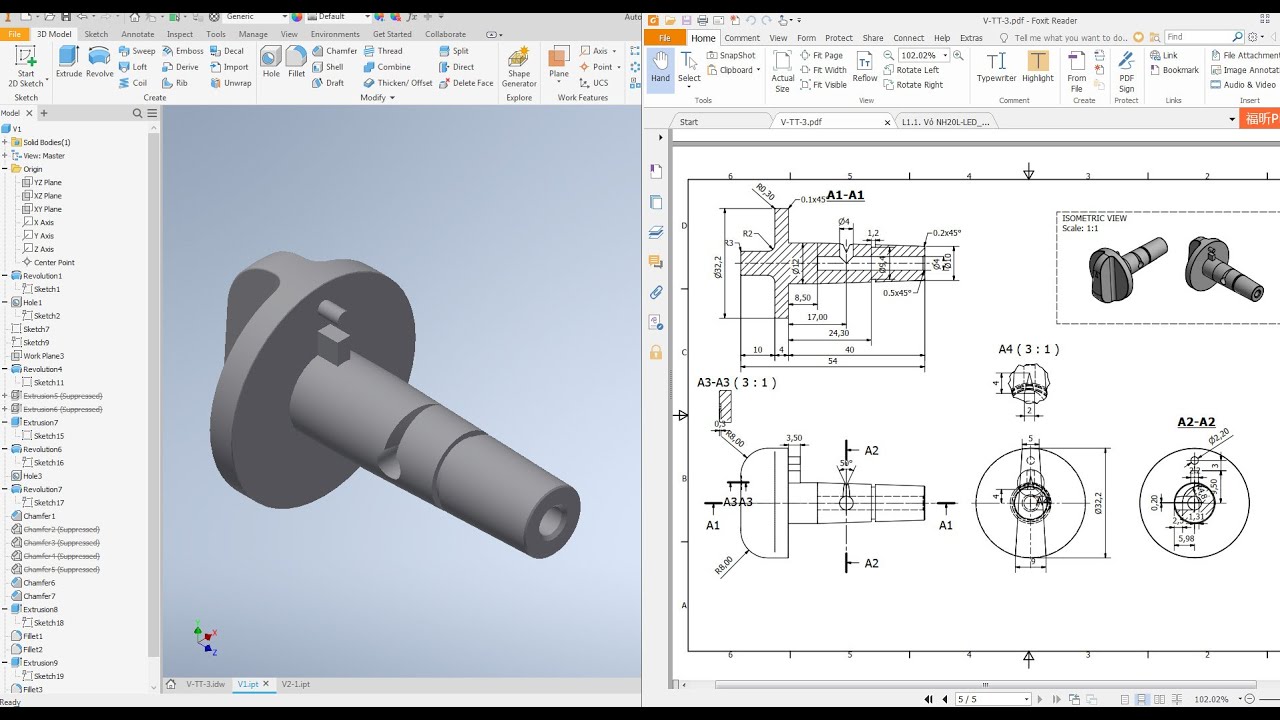 Autodesk Inventor 2021 Tutorial E1 - Air valve knob
