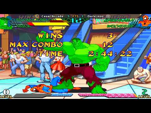 Finalmente Acertei Esse Combo No Online - Marvel Super Heroes vs Street Fighter.