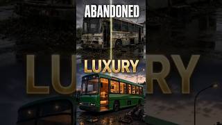 🚌 ABANDONED Bus to LUXURY Tiny Home! ✨ #Shorts #usa