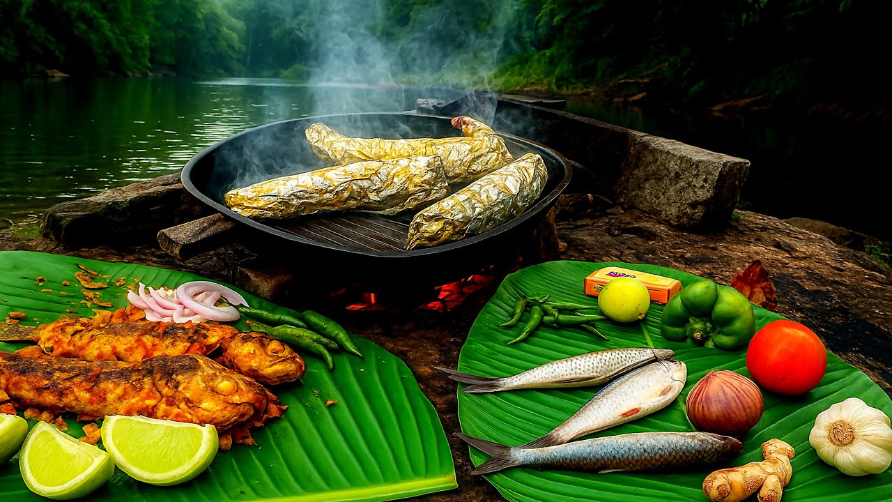 You’ll Crave This! 😍 Foil Fish Tandoori Pan Fry – Forest Camping Cooking Magic