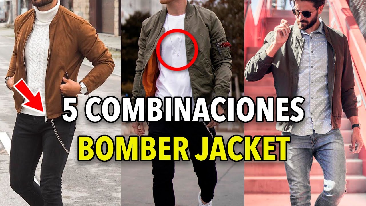 Chamarra Negra Tipo Bomber Para Hombre