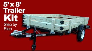 Building a Ironton 5' x 8' Utility Trailer Kit from Northern Tool.