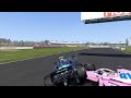 AI tries to overtake outside, then dangerously re-enters the track