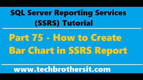 SSRS Tutorial 75 - How to Create Bar Chart in SSRS Report