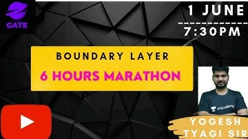 Boundary Layer  Fluid Mechanics |  5 Hours Marathon  |GATE 2022  #YogeshTyagi