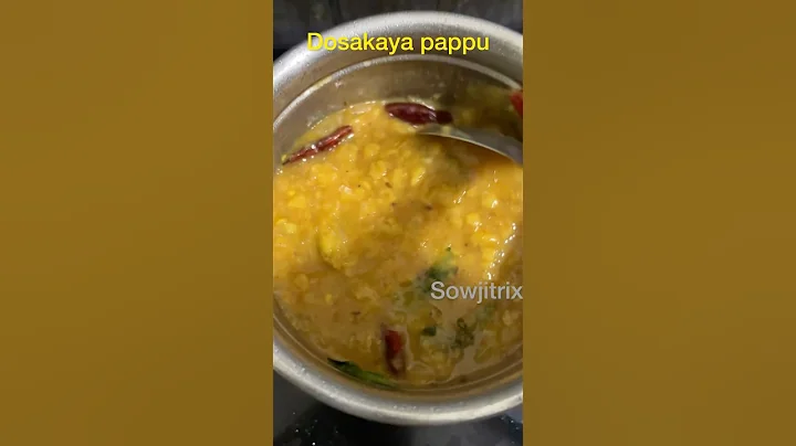 Dosakaya pappu 😍 #dosakayapappu #dosakaya #food #cooking #trending #sowjitrix