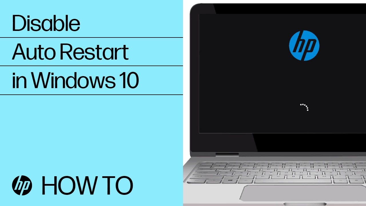 Disable Automatic Restart In Windows 10 Hp Computers Hp Youtube