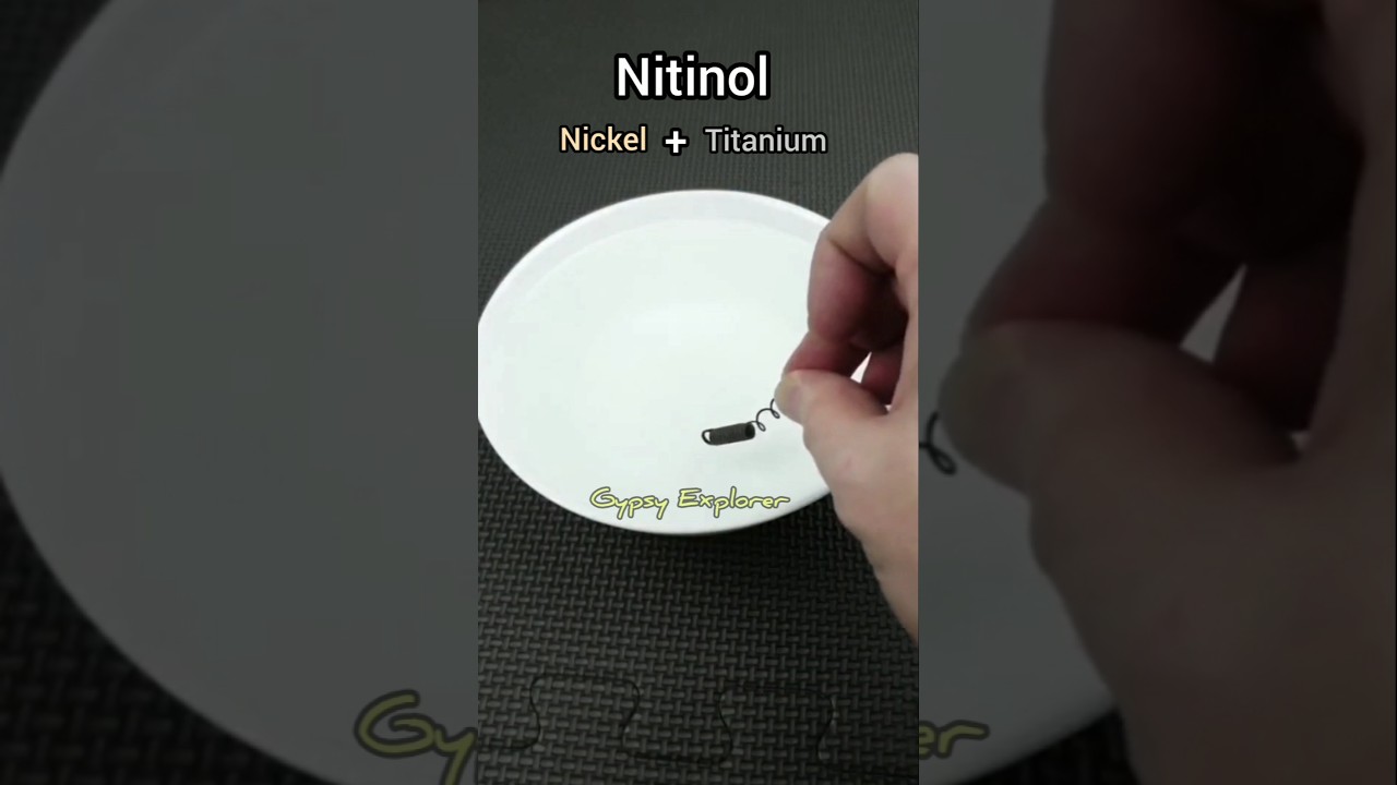 Nitinol (Nickel + Titanium) • Shape Memory Alloy • #facts #alloys #science
