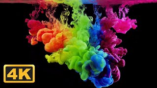 Abstract Liquid! V - 4! 1 Hour 4K Relaxing Screensaver for Meditation. Amazing Fluid! Relaxing Music