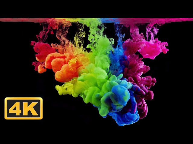 Abstract Liquid! V - 4! 1 Hour 4K Relaxing Screensaver for Meditation. Amazing Fluid! Relaxing Music class=