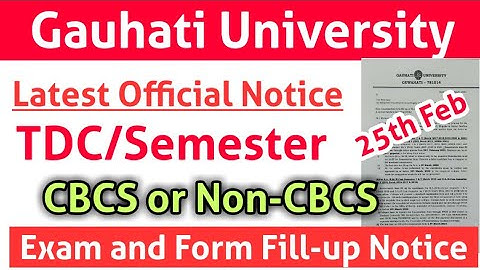 Gauhati University TDC Exam  Official Notification Regular/Arrear e/Idol Batch||Bodo Job Info`|