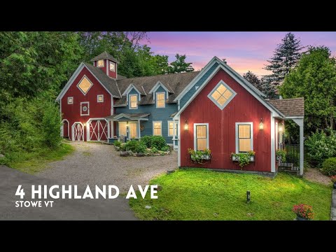4 Highland Ave, Stowe, VT home video tour