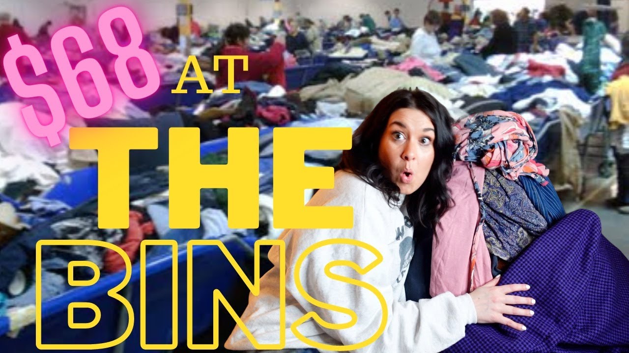 I got ALL these CLOTHES for 68 at the BINS! Goodwill Outlet Haul to