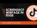 How to Screenshot a Web Page in Microsoft Edge #shorts