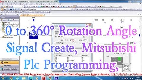 0 to 360° Rotation Angle Signal Create, Mitsubishi Plc Programming, GX-Works2