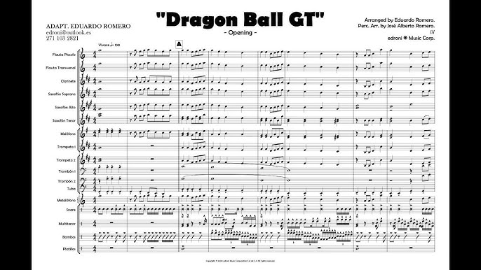 dragon ball gt (abertura) Sheet music for Trombone (Solo