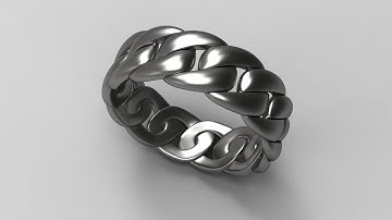 jewelry Cuban Chain Ring Design Tutorial with matrix 9