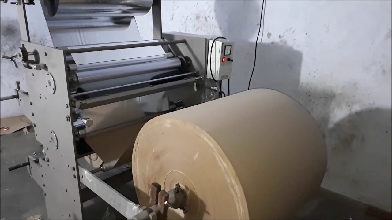 Paper Lamination with cutting machine YouTube