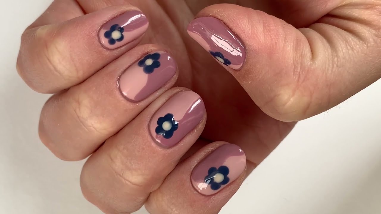 Easy Nails Art Design Using A Toothpick - Simple Flower Nail Art for Be...  | Flower nail designs, Nail art diy, Flower nail art