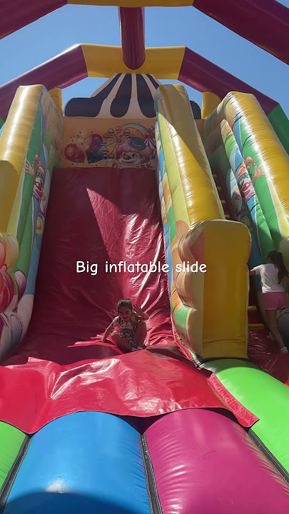 Big inflatable slide for our AUSome baby #slide #autismawareness #uk