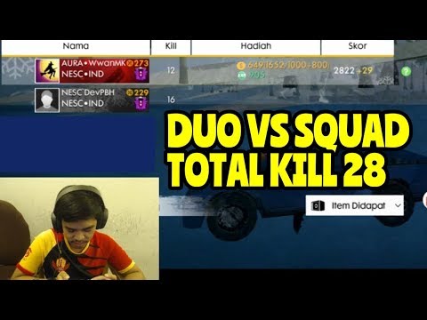 TERSISA DUO VS SQUAD TAPI MASIH BISA KILL 28!! - FREE FIRE INDONESIA