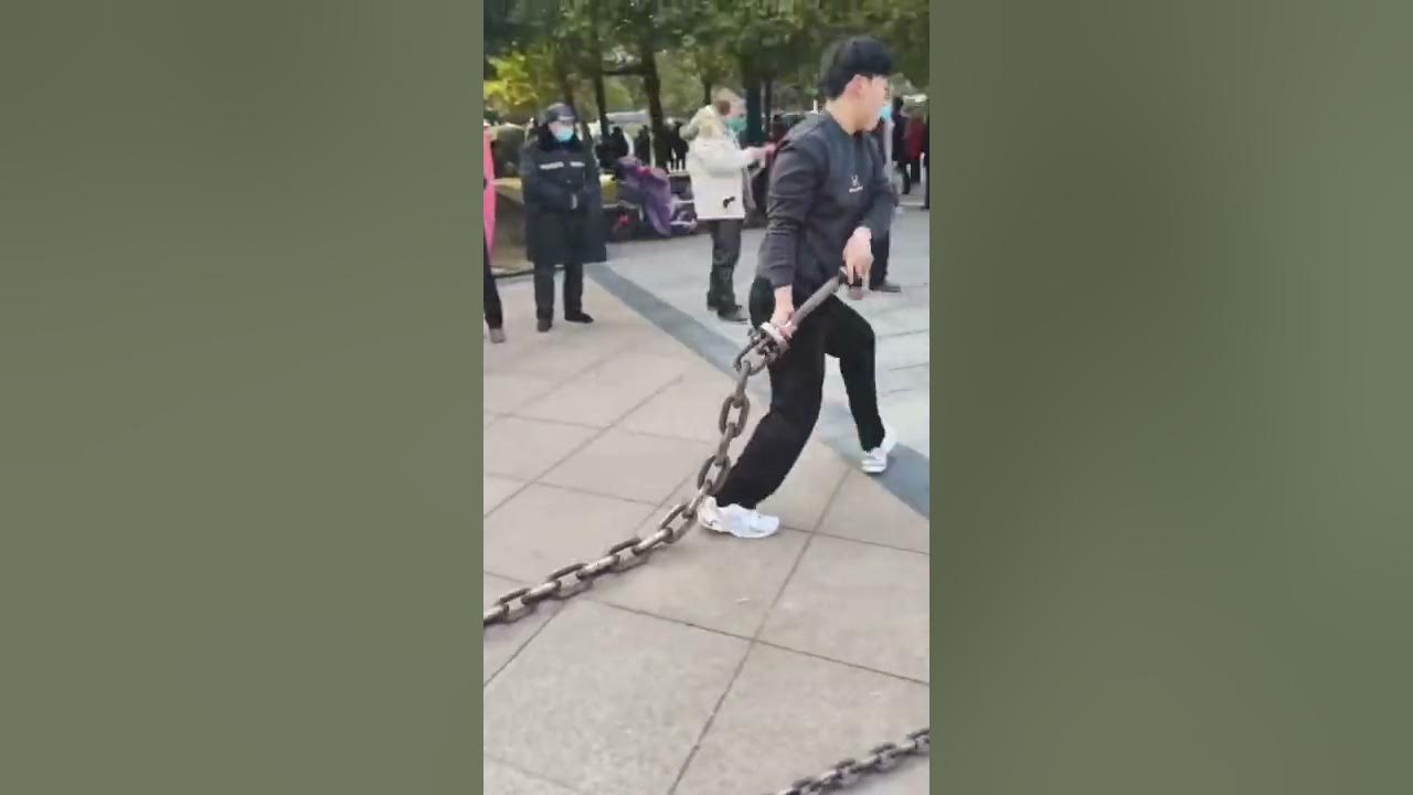 Insanely long metal chain whip Insanely long metal chain whip