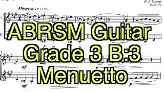 Abrsm Guitar Grade 3 B:3 Menuetto