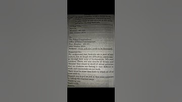 Formal letter (Noise pollution ) . Writing Skills