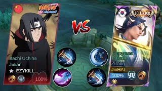 GLOBAL ZILONG FIGHT THE NEW META JULIAN ITACHI SKIN WITH INSPIRE SUPER AGGRESSIVE BATTLE