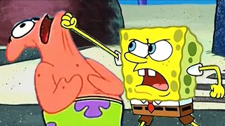 Spongebob beats up Patrick