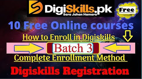 How to enroll in digiskills batc 3 course 2022