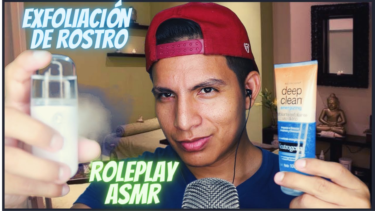 ASMR EXFOLIACIÓN DE CARA- LIMPIEZA FACIL- ROLEPLAY- MOUTH SOUNDS