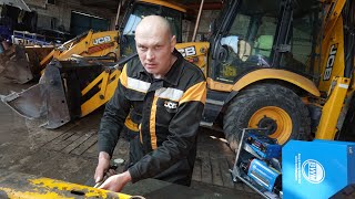 Ремонт Передний ковш JCB 3CX устраненте люфта переднего моста