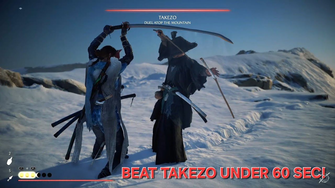 Beat Takezo under 60 seconds on lethal! Ghost of Yotei 