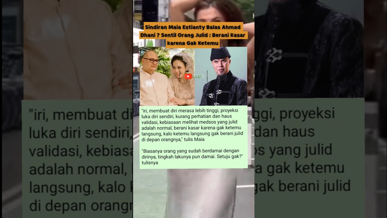 Sindiran Maia Estianty Balas Ahmad Dhani ? Sentil Orang Julid : #shorts #feedshorts #masukberanda