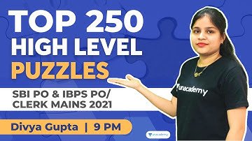 Day 05 | Top 250 High Level Puzzles l SBI IBPS PO & Clerk Mains l Bank Pro| Reasoning by Divya Gupta