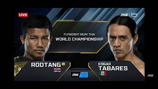 Rodtang Jitmuangnon vs. Edgar Tabares - One Championship Live || Muay Thai || Onefc || Fight