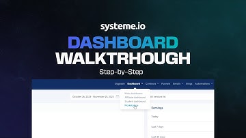 Dashboard Walktrhough of [Systeme io] FREE Course