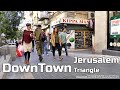 Walk through the streets of the Downtown triangle, Jerusalem, Israel - Virtual city tour