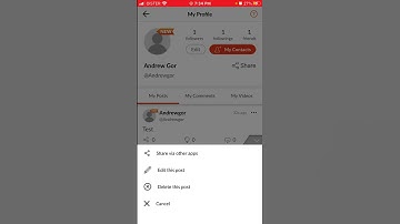 How to edit or delete post in Clouthub app?