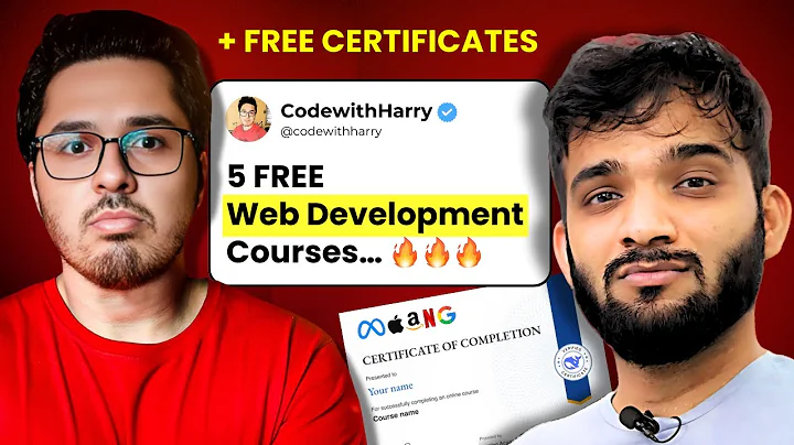 5 FREE Web Development Courses with Free Certificates | Full Stack Development for FREE in 2025 🔥 thumbnail