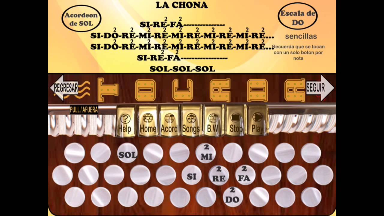 Easy Acordeon 1 La Chona - YouTube
