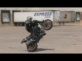 Motorcycle stunts  dan jackson stunts  2009 kawasaki zx6r always strapped