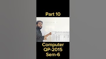 TyBcom Computer sem 6 2015 QP part 10 #tybcom #computer #visualbasic #informationtechnology #excel