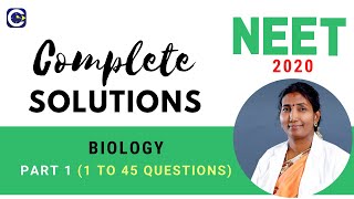 NEET 2020 Biology Solutions-Part 1 (Set G5) screenshot 4