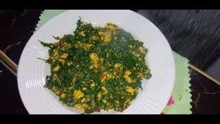 How To Cook Eggs mixed With Kales (sukuma)!