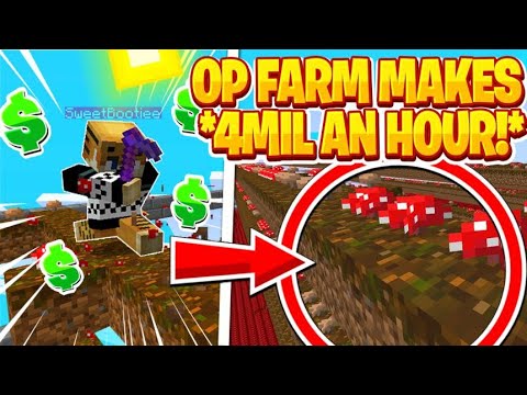 OP NEW MUSHROOM FARM!! ($4 Mil per Hour) -- Hypixel Skyblock