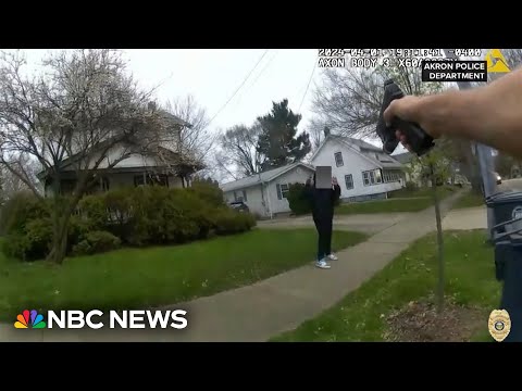 Akron police release body cam video showing officer shoot teen carrying toy gun