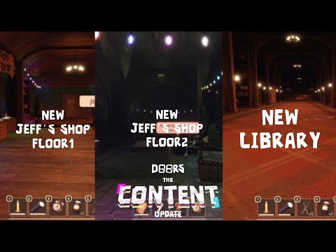 ROBLOX DOORS NEW LIBRARY + JEFF SHOP FLOOR 1 AND FLOOR 2 DOORS NEW CONTENT UPDATE!